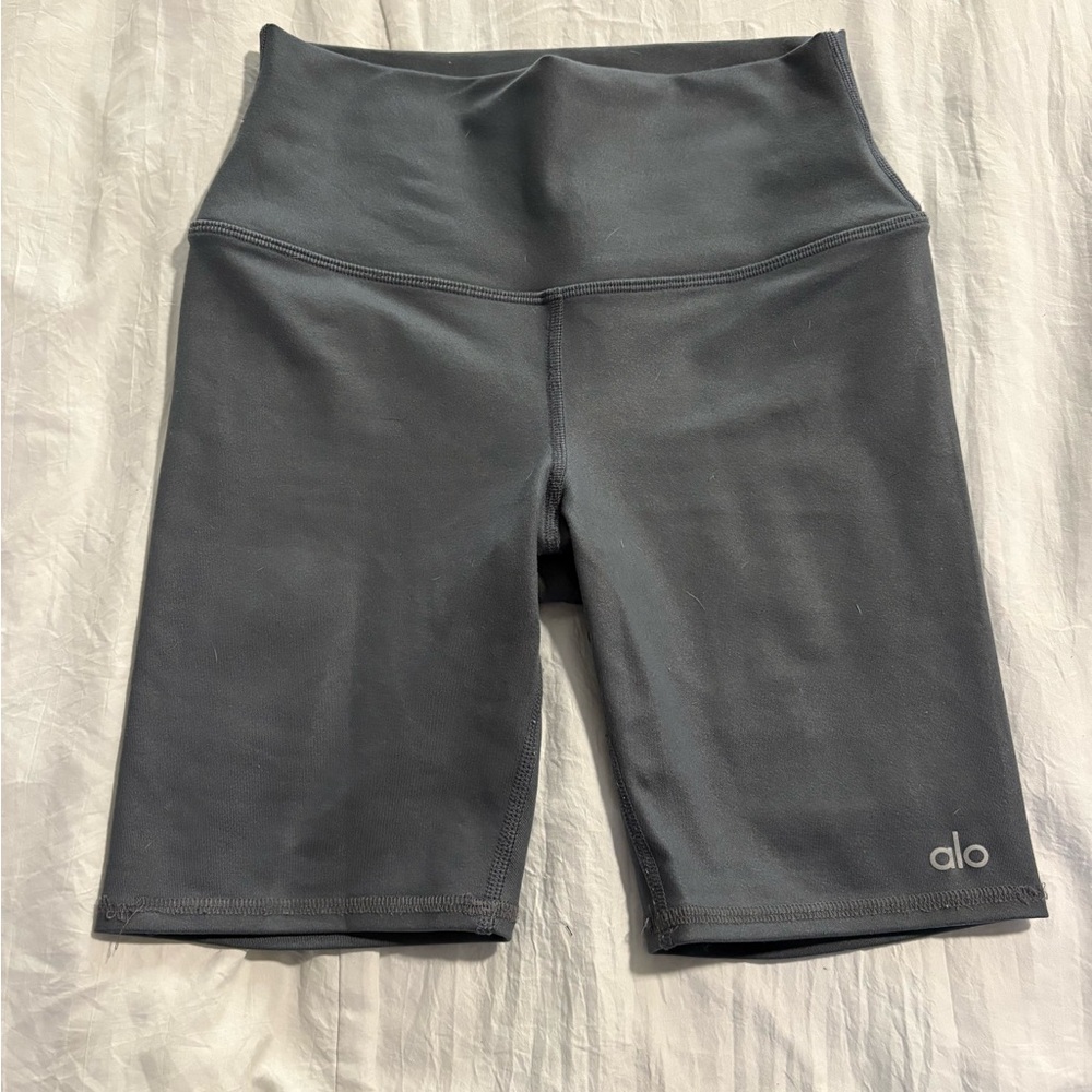 ALO Yoga Women's Charcoal Bike Shorts